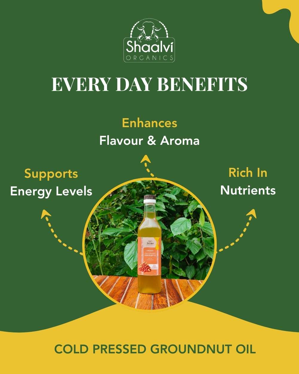 कोल्ड प्रेस्ड मूंगफली तेल (Cold Pressed Groundnut Oil)